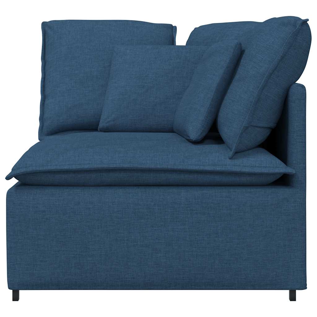 Modular Sofa Corner Module with Cushions Blue 100 cm