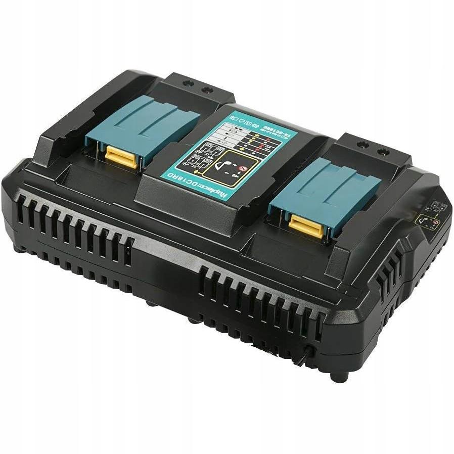 Powerfix Dc18Rd Dualcharge Pro | Двойное зарядное устройство Makita 18V | Светодиод | 4А | 100-240В | Термозащита и защита от перегрузки | Вентилятор |