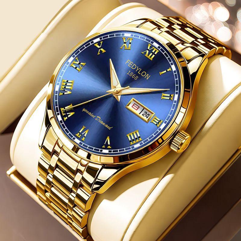 Мужские часы Мужские часы кварцевые знаменитые студенческие часы со стальным ремешком водонепроницаемые полностью автоматические мужские часы модель