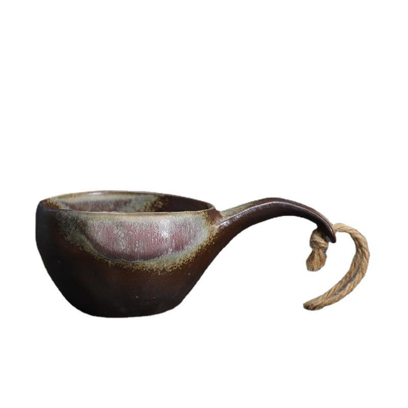 Керамическая ретро кофейная чашка Японская грубая керамика Посуда Креативная Суб Посуда для кемпинга на открытом воздухе Чашка