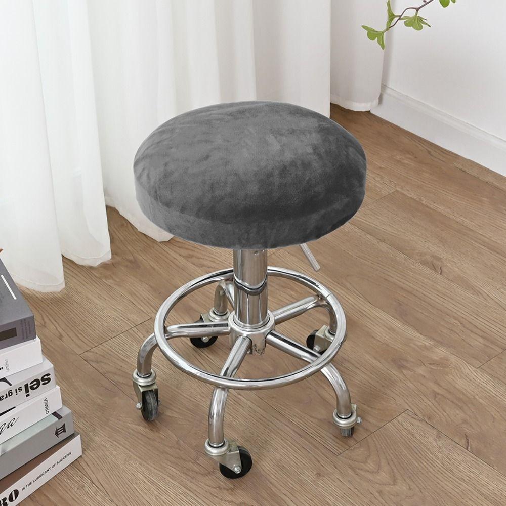 Breathable Bar Round Stool Cover Thickened Swivel Chair Cover Chair Seat Slipcovers Home Decor