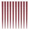Wakaizumi Lacquerware Eco-Friendly Chopsticks (SPS), 22.7cm Carved Chopsticks, Rose Brown, Set of 10, H-38-25