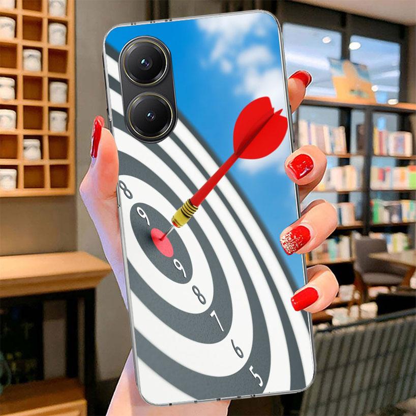 Darts Aesthetics Wire Target Phone Case For Xiaomi Poco F7 Ultra X7 X6 X5 Pro M7 Redmi 15C 15 13C 13 12C 12 10C 10 9A 9C 9T 9 Sh