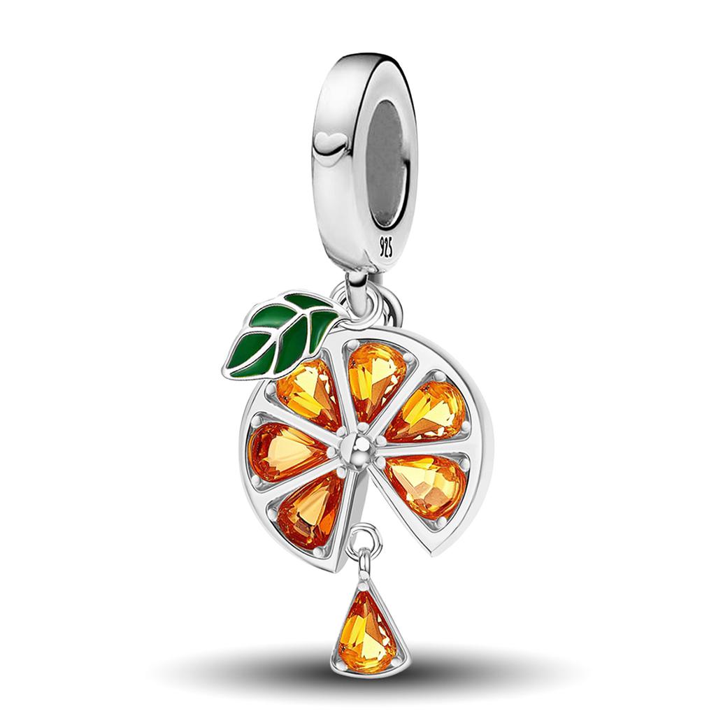 Медно-оранжевый арбуз фруктовая серия шармы бусины подходят для изготовления браслетов и ожерелий своими руками подарок высококачественной ювелирной бижутерии