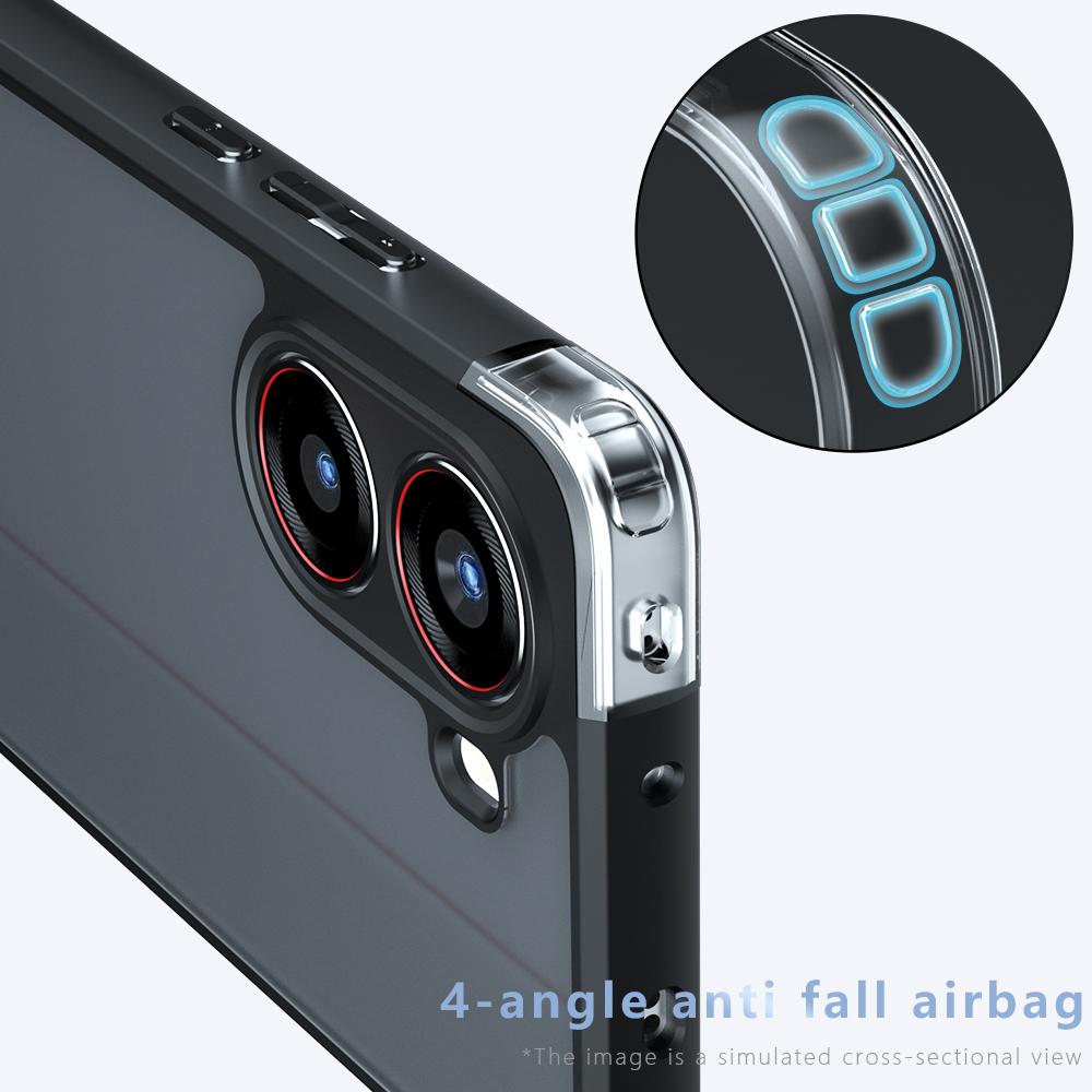 For Xiaomi Redmi Turbo 4 5G/Poco X7 Pro 5G Case Skin-Touch TPU + PC Matte Phone Back Cover, Transparent Black