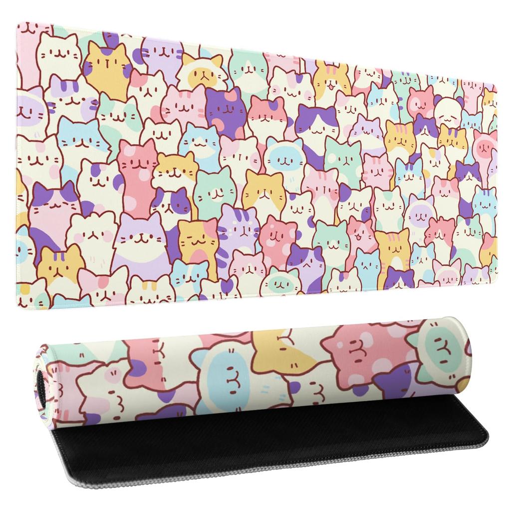 Alfombrilla RatN Para Juegos Extendida Sakura Flor Cerezo Base De Goma Antideslizante Rosa Grande Borde Cosido Almohadillas
