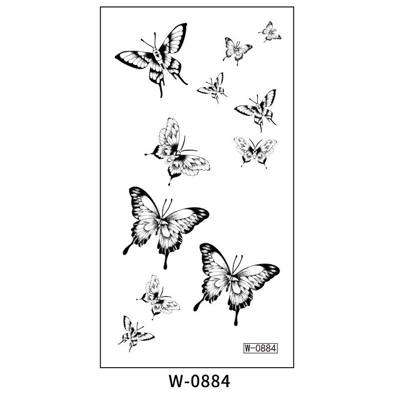 Мультяшная тату-наклейка водостойкая простая буквенно-цифровая временная татуировка одноразовая татуировка