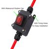 2025 Trend DC12V Inline Wire Switch DC12-24V DPST Dual Side Wiring Switch 25A IP67 With On/Off Quick Connect/Disconnect Switch