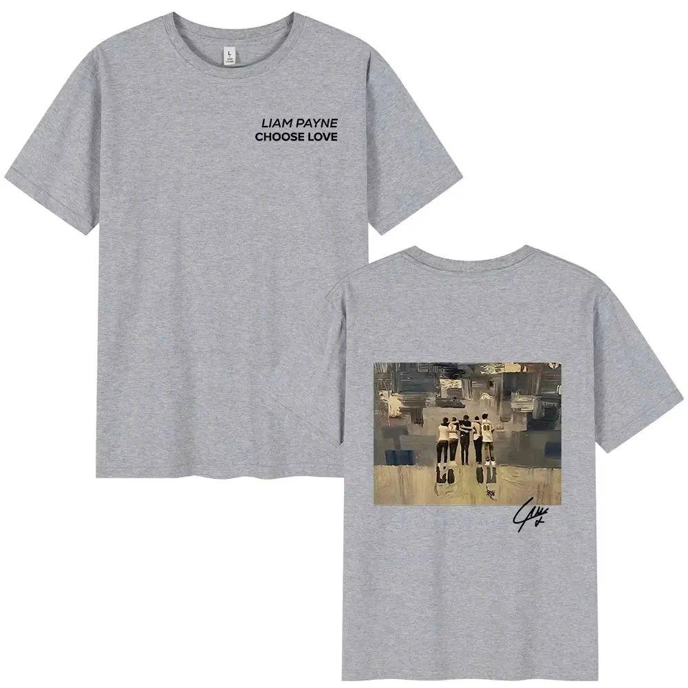 Лиам Пейн Футболки с принтом 'Choose Love' Дани Пейн Подарок для фанатов Мужская Женская Одежда Футболки с коротким рукавом Оверсайз Хип-хоп Футболка