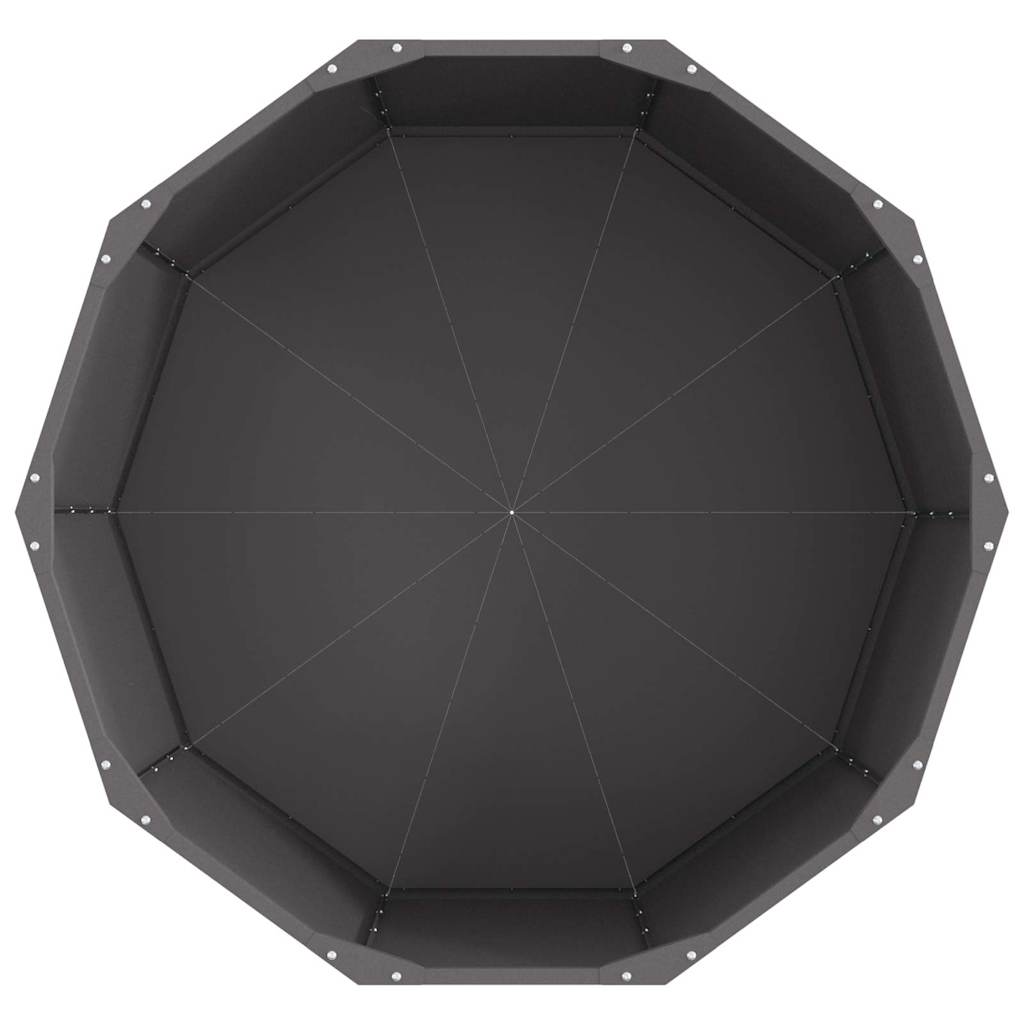 Planter Black 90 x 90 x 50 cm Steel