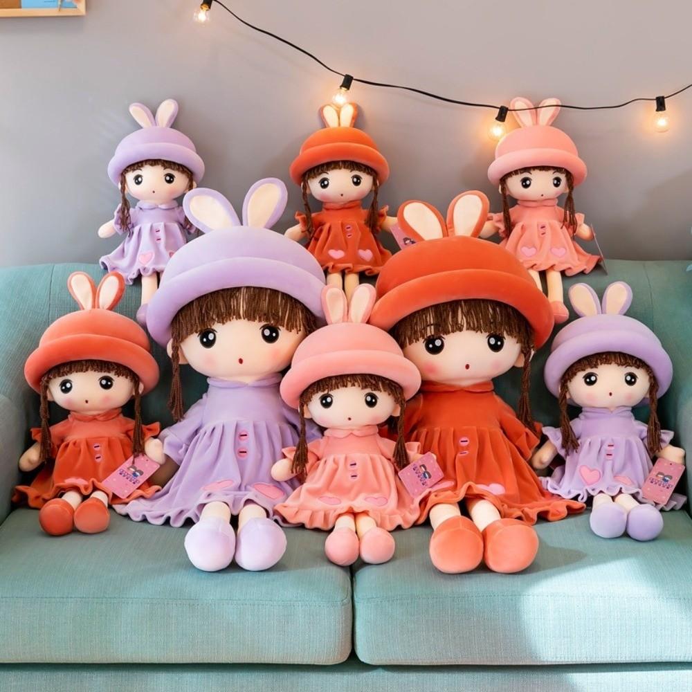 Filled Pp Cotton Sweetheart Rag Doll with Hat Skirt Plush Stuffed Toy Sleeping Partner