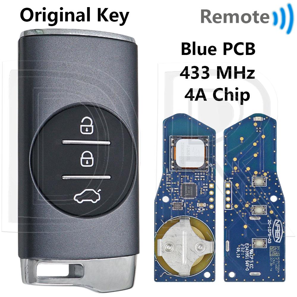 Great 4A Chip 433MHz Original Promixity Car Remote Control Key For Chery New Tiggo 7plus 8Plus 3X 5X TX TXL LX Exeed Vantas