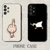 Смешной мем D-DucK Гусь Чехол для телефона Для Samsung S25,S24,S21,S22,S23,S30,Ultra,S20,Plus,Fe,Lite,Note,10,9,5G Черный Чехол