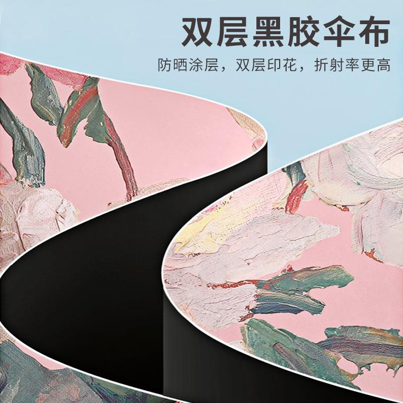 Зонт от дождя и солнца женский солнцезащитный зонт Двухслойный виниловый УФ-защита зонт Маленький портативный зонт