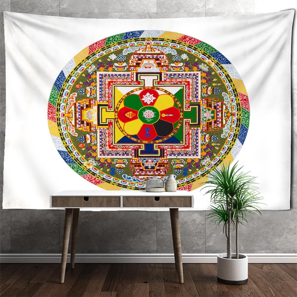 Индийский коврик для йоги Мандала гобелен настенный декор в стиле бохо настенная ткань психоделический хиппи тапзи настенный ковер колдовство Декор