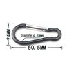 5pcs Aluminum Alloy Carabiner Spring Clip Hook Spring-Loaded Kettle Hook for Camping Hiking