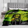 Green Artistic Portrait Blanket for all seasons blanket lunch break throw gift
