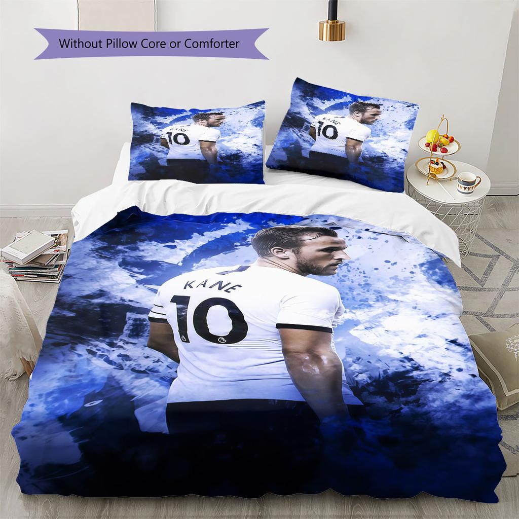 Harry Kane Icon Bedding Quilt Set Quilt Cover Pillowcase Home Decoration Birthday Gift (1 * duvet cover + 2 * pillowcase, without core)