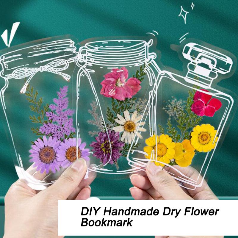 Dried Flower Bookmarks, Handmade DIY Materials, Transparent Specimen Bottles, Spring Homemade Embossing