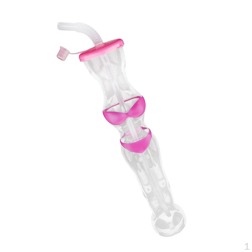 34cm Fashion Design Plastic Luau Drinking Cup with Lid Beach Party BBQ Tableware Accessory