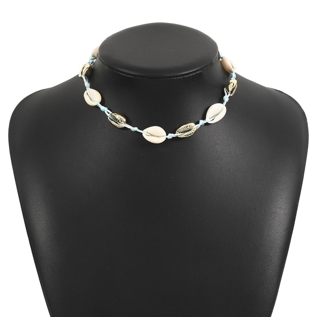 N12486 Богемное этническое плетеное ожерелье из ракушек, лето, морское побережье, досуг, отпуск, вечеринка, аксессуары для вечеринки