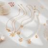 Mulitlayer Shell Multilayer Necklace Starfish Shells Clavicle Chain Women  Women