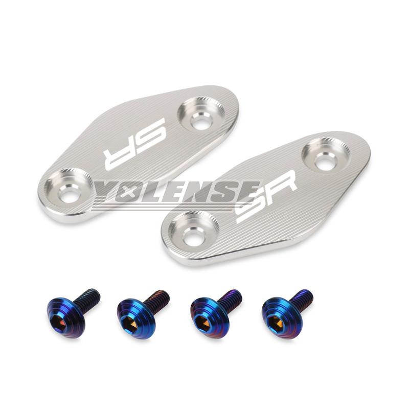 Motorcycle CNC Aluminum Rearview Mirrors Seat Decorative Cover Mirror Base Brackets For 675SR-R 675SR 675 SRR SR