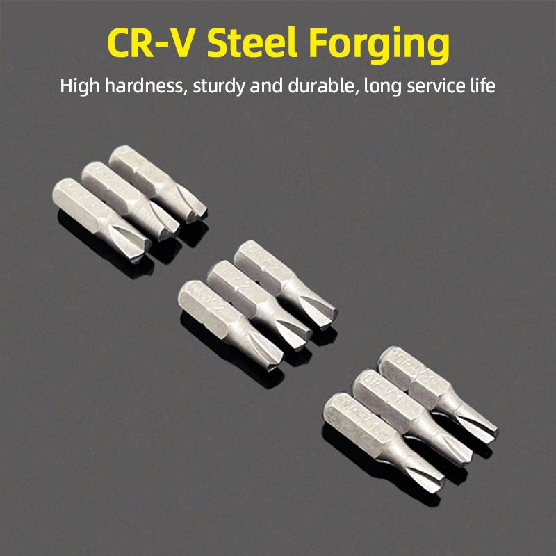 X Shape Screwdriver Bits C1 C2 C3 Special Head Screw Driver Bit 1/4” Hex Shank 25mm Repair Electric Drill Hand Tools Accessories