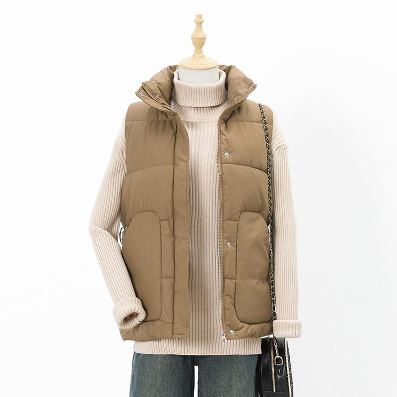 South Korea Dongdaemun autumn and winter new products loose foreign style minimalist student versatile bread clothes vest female tide