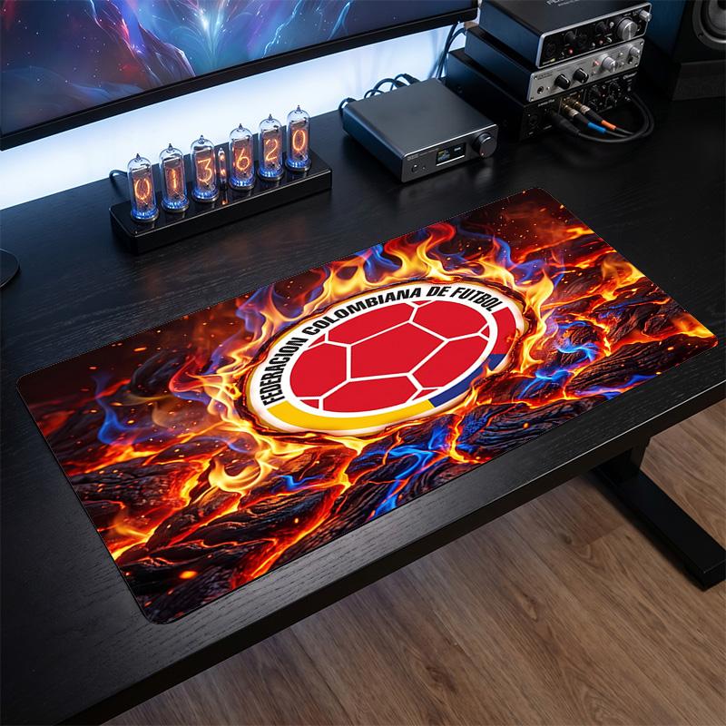 Colombia Football Crest Mouse Pad, Extended Non Slip Rubber Desk Mat for Gaming Office Laptop Fan Gift