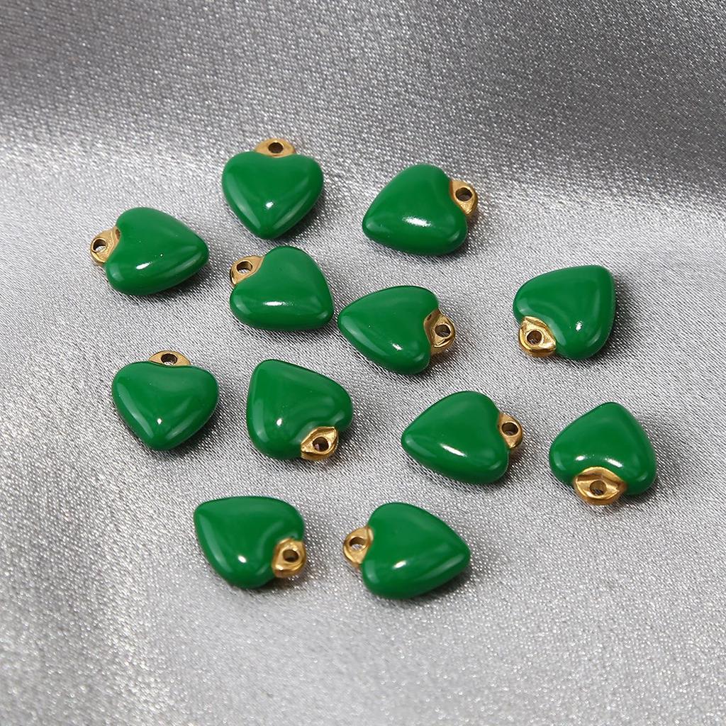 Ожерелье с подвеской в форме сердца, позолоченное 18 карат - нержавеющая сталь, ювелирный аксессуар ручной работы своими руками