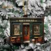 1/2/3Pcs Irish Pub Hanging Decoration Christmas Tree Hanging 3 Layers Wooden 3D Vintage Shop Ornament Retro House Scene Pendant