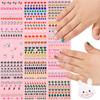 Glitter Rabbit Children'S Nail Stickers Cute Cartoon Piglet Kindergarten Children'S Reward Stickers Half Pack Set