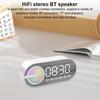 Беспроводной Bluetooth-совместимый динамик, небольшой будильник, энергосберегающий режим, светодиодный дисплей, беспроводной музыкальный динамик с двумя будильниками