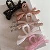 Korean Candy Color Cross Bow Hair Claw For Women Girls Sweet Acrylic Large Shark Clip Ponytail Headdress Hair Accessories