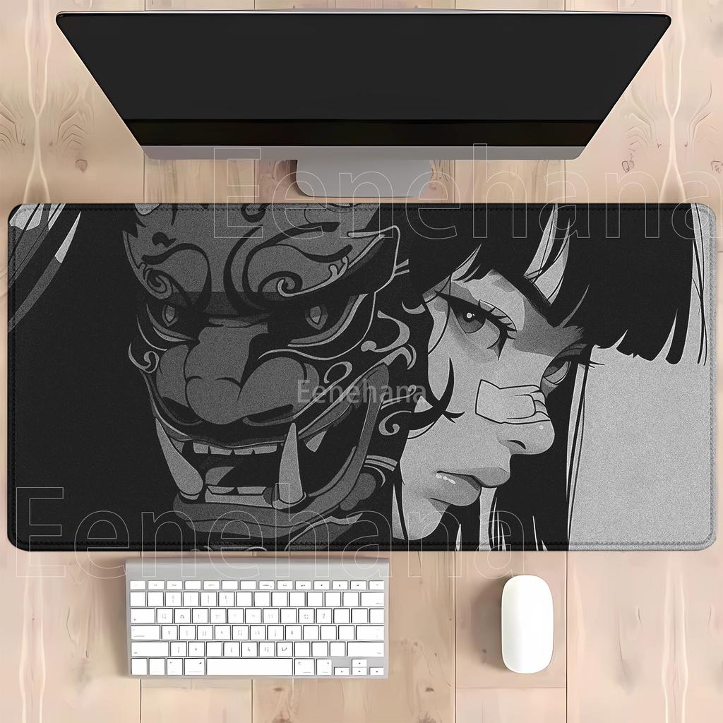 Mouse Pad Anime Mask girl Large Game Computer Office Game Rubber Antislip Gaming Keyboard Mousepads offices overlock Desk Mat
