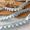 Luxury Blue Lace Trim Ruffle Flounce for DIY Dress Decoration