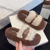 Премиальные пушистые тапочки женские новые осенне-зимние толстоподошвенные с увеличением высоты повседневные плюшевые хлопковые тапочки