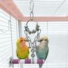 Wear-resistant Metal Bird Chain Bells Toys Bite Resistant Bird Cage Hanging Toy  Small Medium Birds