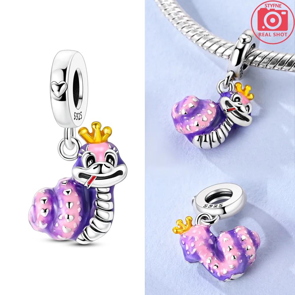 Изысканные животные Светлячок Синий бант Бусины-дельфины Подходят для браслетов-шармов Медь Оригинальное изготовление ювелирных изделий Женские подарки на годовщину