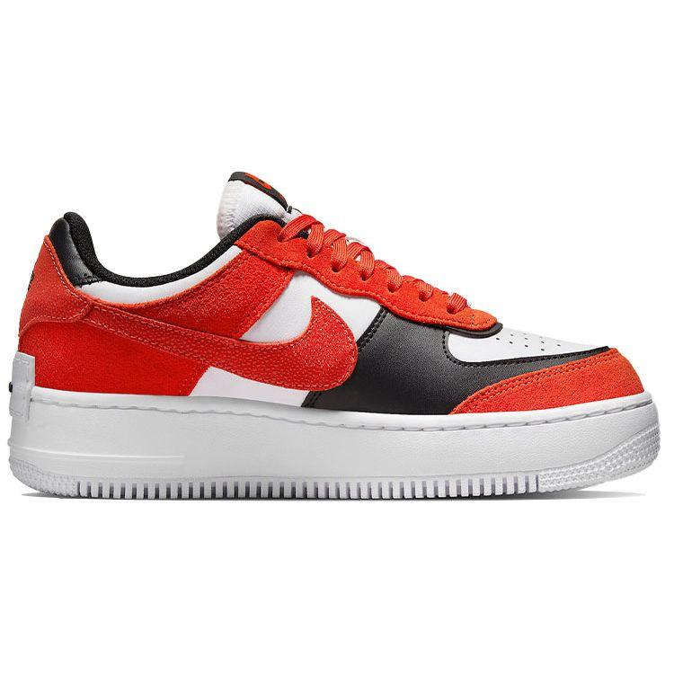 Nike Air Force 1 Shadow Cracked Leather - Rush Orange Женские кроссовки Guava-Ice White Black DQ8586-800