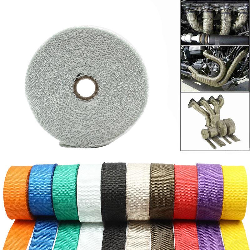 Motorcycle Exhaust Thermal Heat Tape Wrap Car Hot Water Pipe Universal 5cm 5m Shields Insulation Roll Motocross Modified Parts