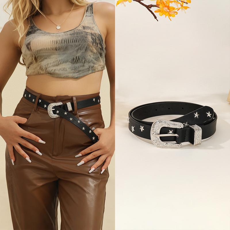 Korean Style Retro Jeans Belt Female Personality Y2K Vintage Ins Style With Jeans Belt Decoration Belt Clothing Accessories