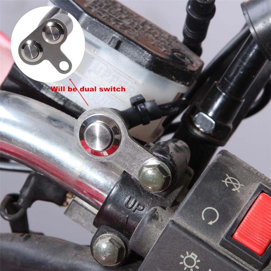 1x Motorcycle Handlebar Switch Horn Engine Manual-return Lock Self-return Button