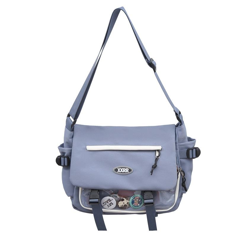 Студенческая сумка-мессенджер, однотонная мужская сумка через плечо, большая вместительная женская сумка через плечо