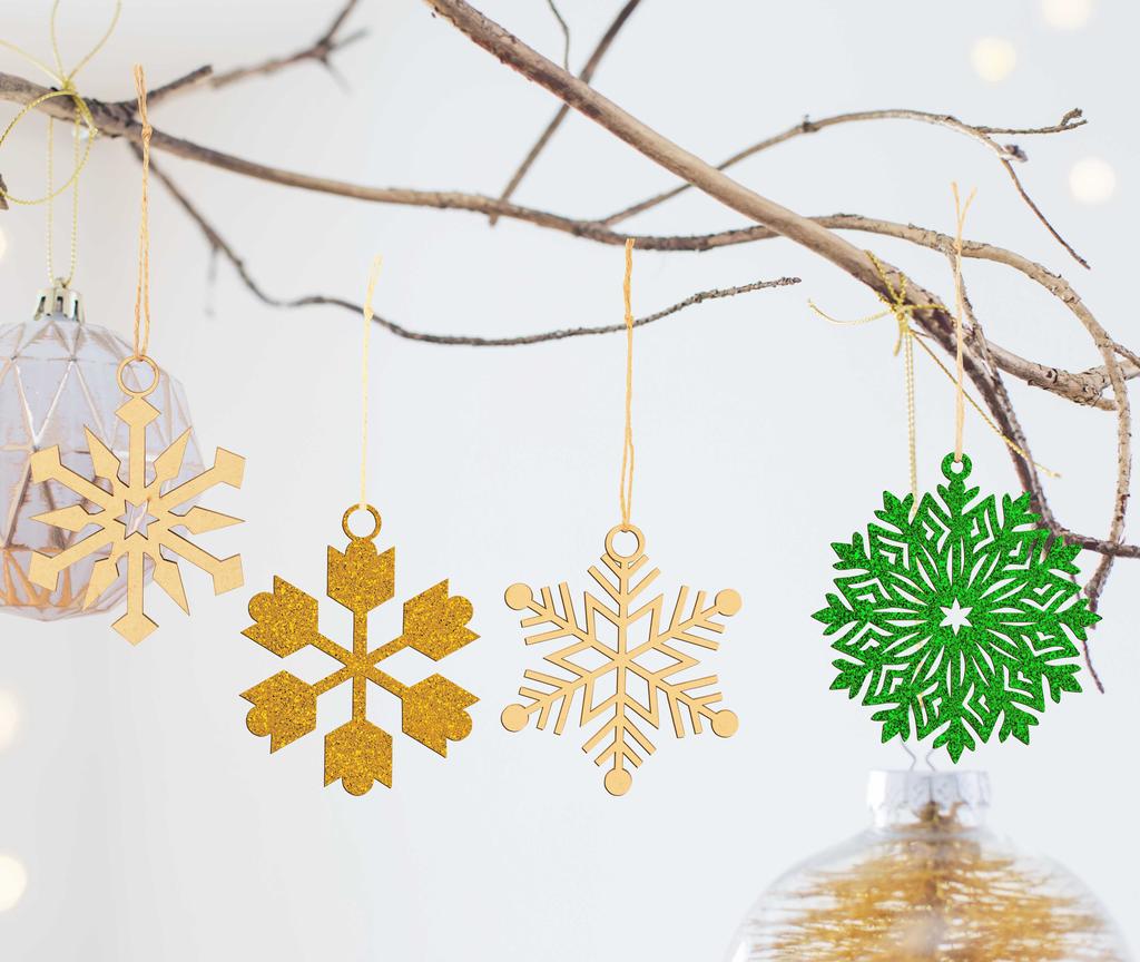 Inkdotpot 18 шт. Рождественские украшения, незаконченные деревянные лазерные вырезы в форме дерева/колокольчика, подвесное украшение