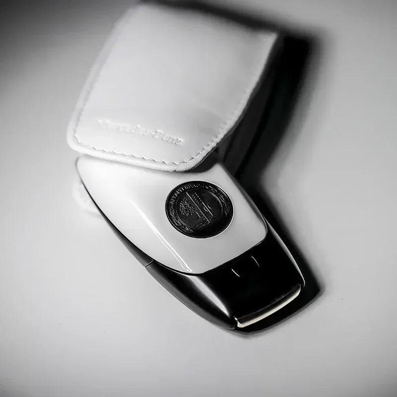 hot Black AFFALTERBACH Key Back Shell Case Cover AMG Mercedes Benz Brabus Maybach W221 W212 W463 C/E/S/G KB3