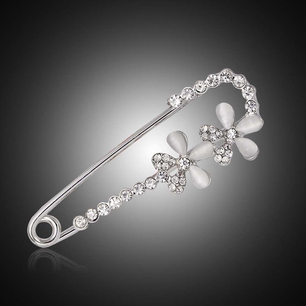 Flower Simulated Pearl Rhinestone Butterfly Enamel Zinc Zinc Alloy Brooches Pin Corsage Accessories Jewelry