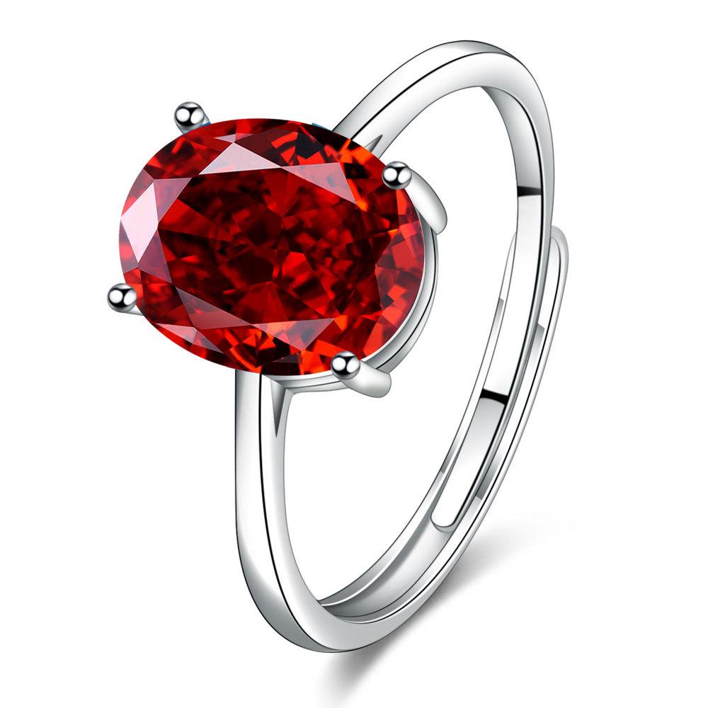 Овальный цирконовый набор: Универсальное кольцо с драгоценным камнем в форме яйца и ожерелье с подвеской из кристалла для женщин