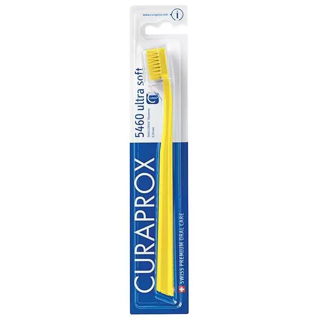 Toothbrush, Curaprox, 5460, Ortho Ultra Soft, For Cleaning Braces, Very Moi Brush, Yellow Color